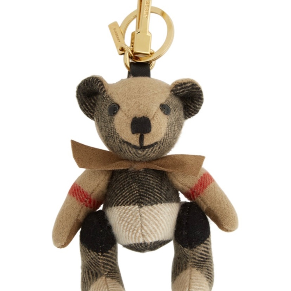 BURBERRY Beige Bow Tie Thomas Keychain